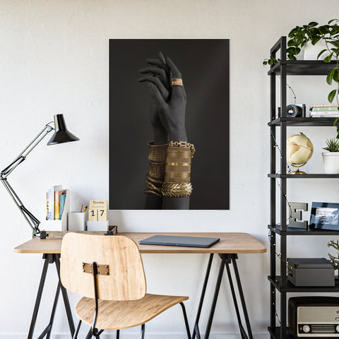 Elegant Gloss Poster - Stylish Hand with Bracelets Wall Art