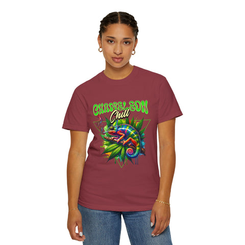 Chameleon Chill Unisex Garment-Dyed T-Shirt - Vibrant Graphic Tee for Nature Lovers