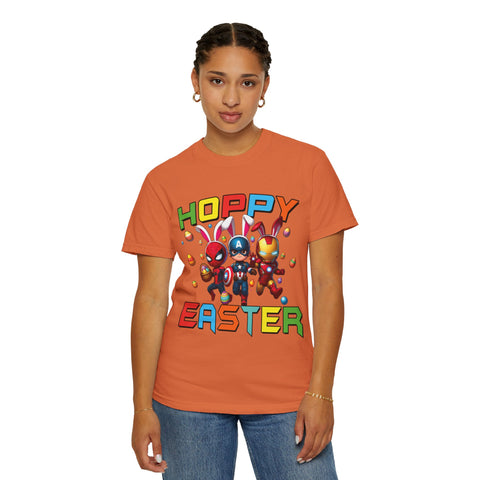 Hoppy Easter Unisex T-Shirt - Colorful Superhero Design