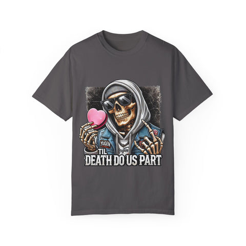 Halloween Skeleton Love T-Shirt | Death Do Us Part Graphic Tee