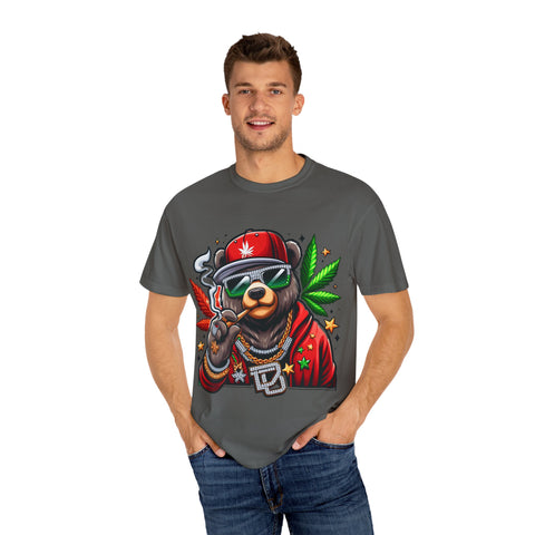 Chill Vibe Bear Unisex T-Shirt - Trendy Streetwear for Cannabis Lovers