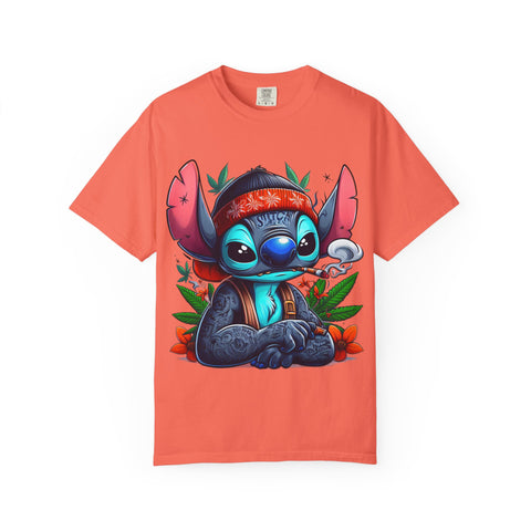 Vibrant Cartoon T-Shirt with Chill Vibe - Unisex Garment-Dyed Tee