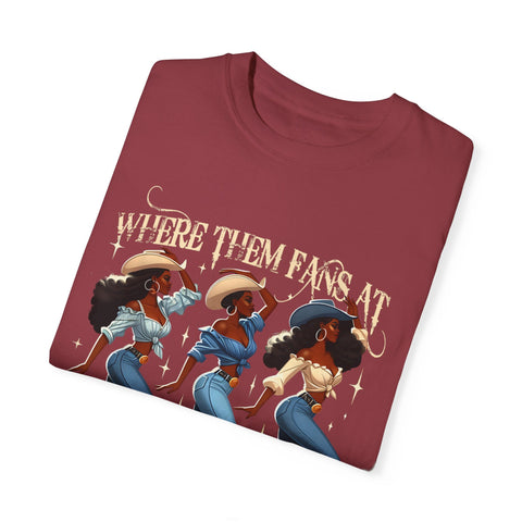 Where Them Fans At Unisex Garment-Dyed T-Shirt - Boots on the Ground Graphic Tee