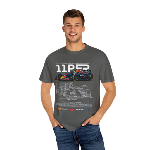 Racing-Inspired Unisex Garment-Dyed T-Shirt - 11P23 Design