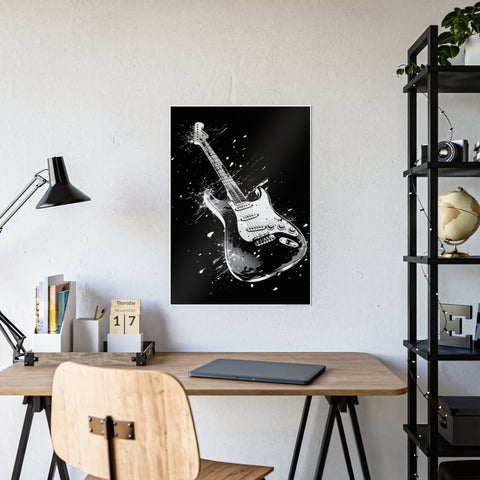 Rock & Roll Guitar Gloss Poster | Music Wall Art for Home Decor