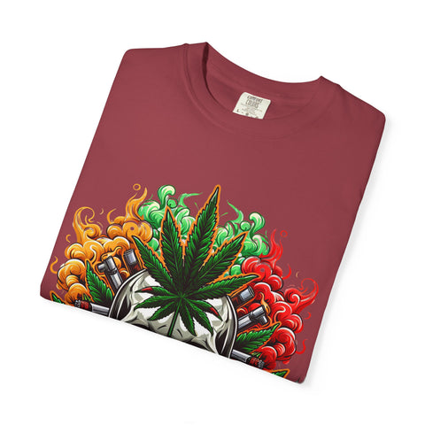 Skull & Cannabis Unisex T-Shirt - Bold Graphic Tee for Cannabis Enthusiasts