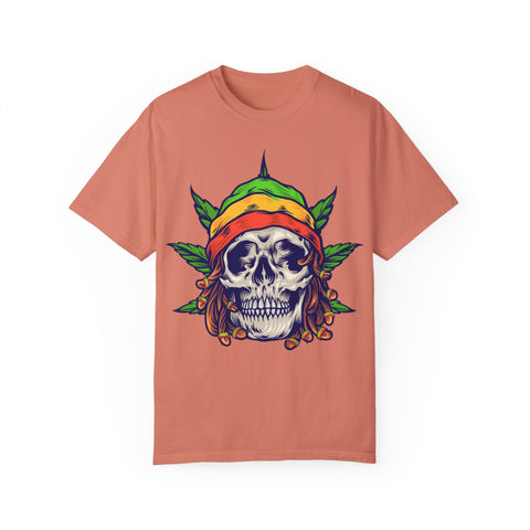 Skull & Leaf Graphic Unisex T-Shirt - Perfect for Festivals & Casual Wear