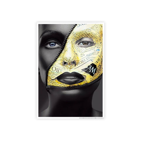 Artistic Gloss Poster - Contemporary Face Design for Home Decor