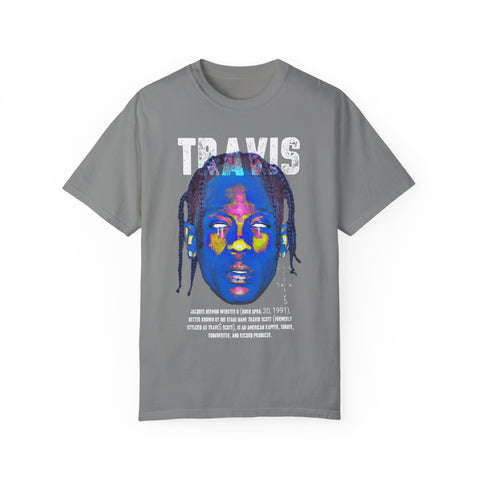 Travis Inspired Unisex Garment-Dyed T-Shirt - Retro Graphic Tee
