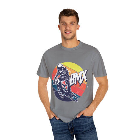 BMX Rider Graphic T-Shirt - Unisex Garment-Dyed Tee for Cycling Enthusiasts