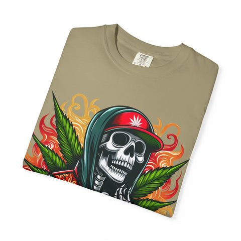 Chill Vibes Skull Graphic T-Shirt – Unisex Garment-Dyed Tee