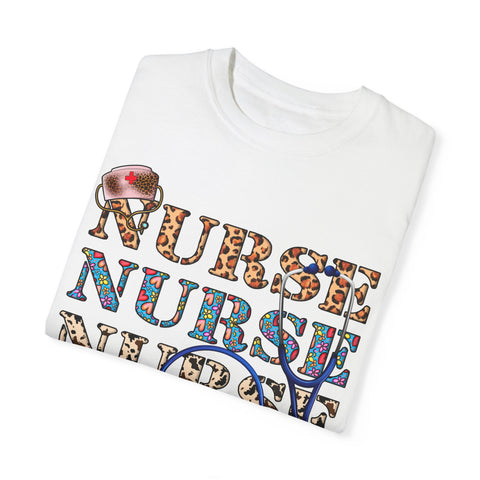 Colorful Nurse T-Shirt - Unisex Garment-Dyed Tee for Healthcare Workers