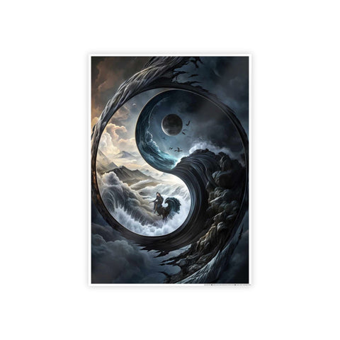 Serene Yin Yang Gloss Poster - Conceptual Art for Home Décor