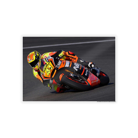 Vibrant Motorcycle Art Print - Gloss Poster for Racing Fans