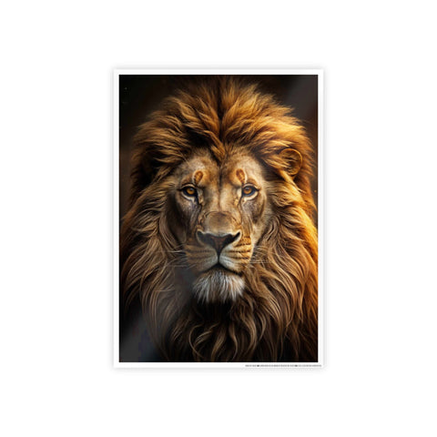 Majestic Lion Gloss Poster - Bold Animal Art for Home Decor