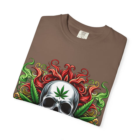 Unisex Skull & Cannabis Graphic T-Shirt - Edgy Streetwear Style