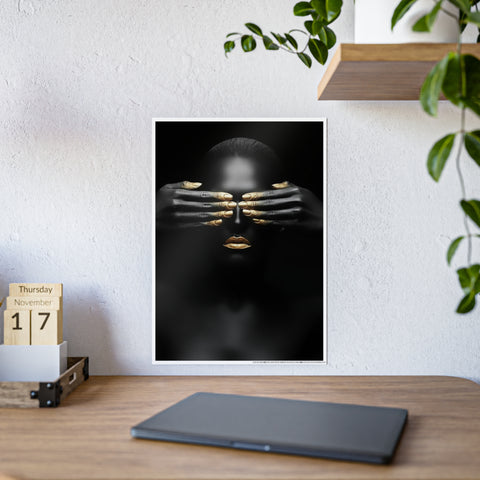 Elegant Gloss Poster - Black & Gold Art for Modern Decor