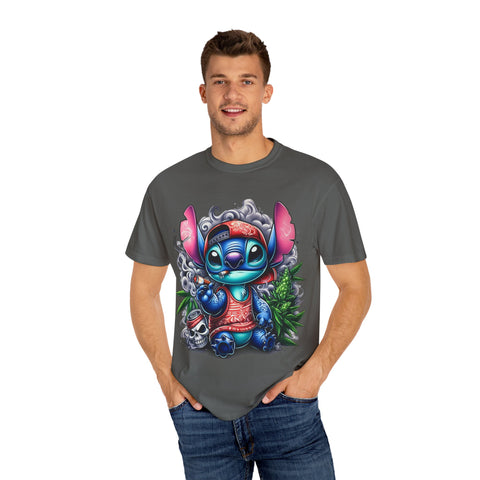 Colorful Stitch Graphic T-Shirt - Unisex Tie-Dye Style for Relaxed Vibes