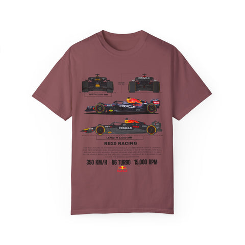 Red Bull Racing Unisex T-Shirt - 350 KM/H, UG Turbo, 15,000 RPM