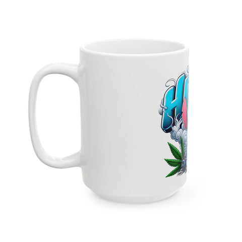 High Vibe Ceramic Mug - Fun Stitch Character Design (11oz, 15oz)
