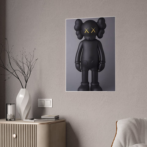 Contemporary Gloss Poster - Black Character Art for Modern Decor