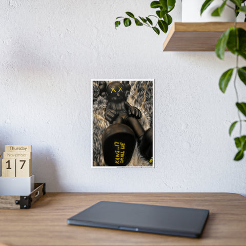 Black Skull Doll Gloss Posters