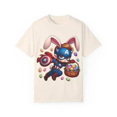 Easter Bunny Captain T-Shirt - Fun Unisex Garment-Dyed Tee