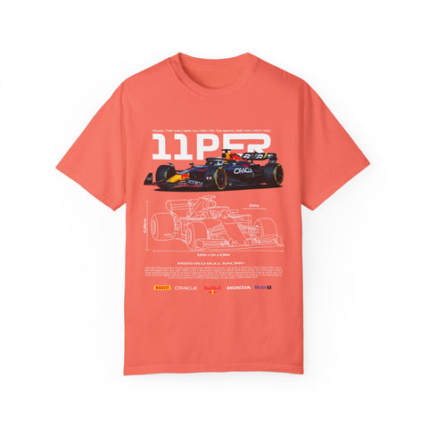 Racing-Inspired Unisex Garment-Dyed T-Shirt - 11P23 Design