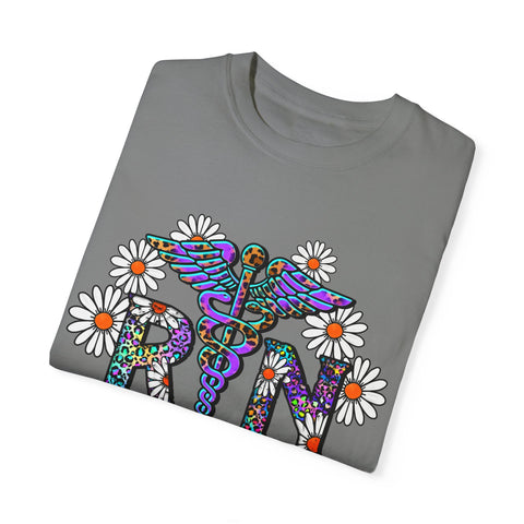 Boho Floral Graphic T-Shirt for Hippie Vibes – Rainbow RN Design