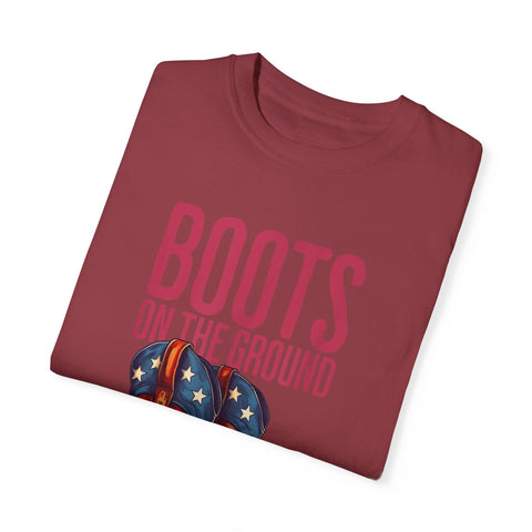Vintage Western Boots Graphic T-Shirt - "Boots on the Ground"