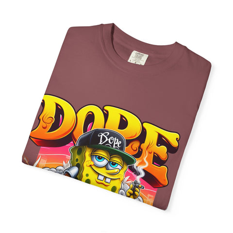 Dope SpongeBob Unisex Garment-Dyed T-Shirt - Fun Streetwear for Casual Vibes