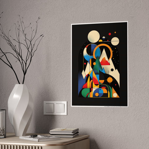 Abstract Mountain Gloss Poster - Modern Wall Art for Home Decor
