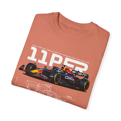 Racing-Inspired Unisex Garment-Dyed T-Shirt - 11P23 Design