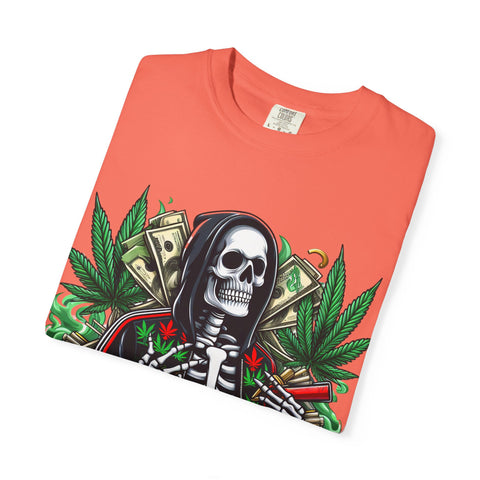 Good Vibes Unisex T-Shirt - Garment-Dyed Skeleton Design