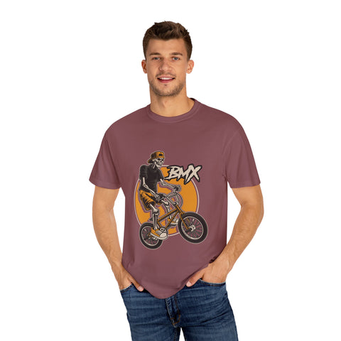 BMX Rider Graphic T-Shirt - Unisex Garment-Dyed Tee for Cycling Enthusiasts