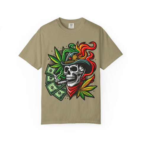 Skull & Smoke T-Shirt | Cool Unisex Graphic Tee for Music Lovers, Festival Wear, Street Style, Gift Idea, Vibrant Design