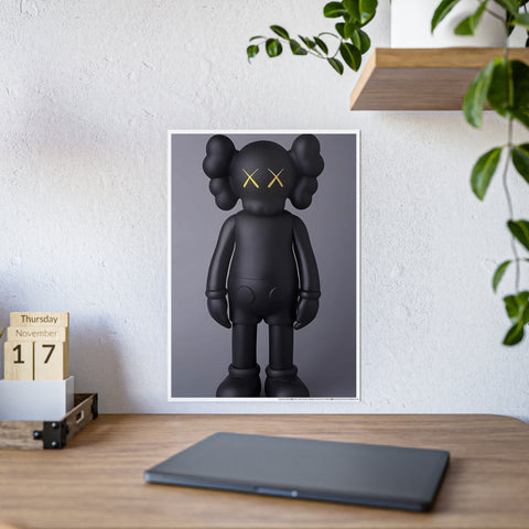 Contemporary Gloss Poster - Black Character Art for Modern Decor