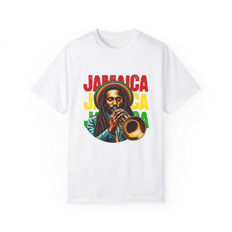 Reggae Vibes Unisex Garment-Dyed T-Shirt - Jamaica Music Art Tee