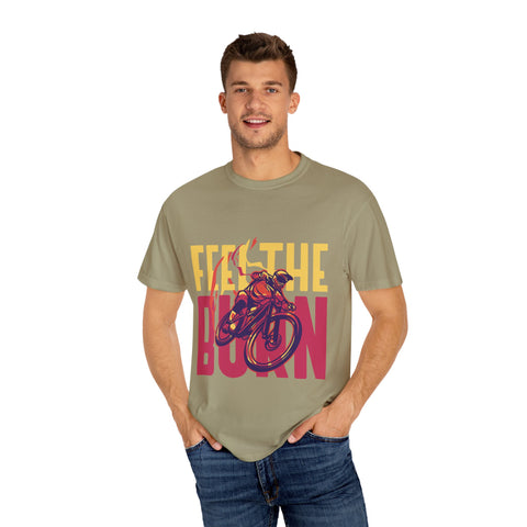 Unisex Feel the Burn Cycling T-Shirt - Perfect for Riders and Fitness Lovers