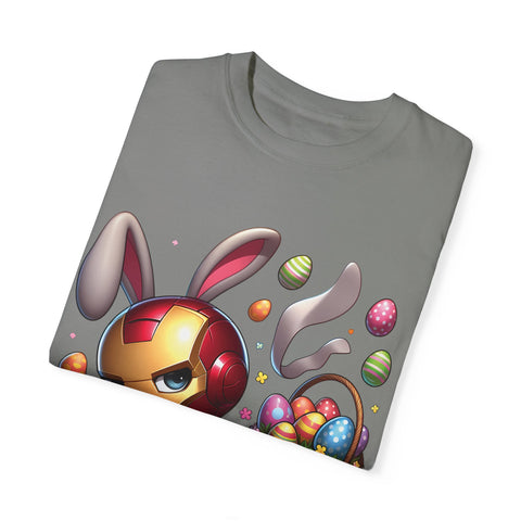 Easter Bunny Iron Man T-Shirt - Unisex Garment-Dyed Tee