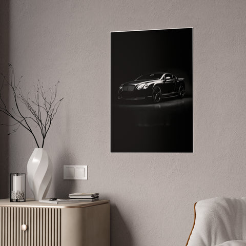 Sleek Black Car Gloss Poster - Modern Wall Art for Automotive Enthusiasts