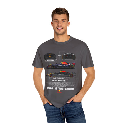 RB20 Racing Unisex Garment-Dyed T-shirt - Perfect for F1 Fans