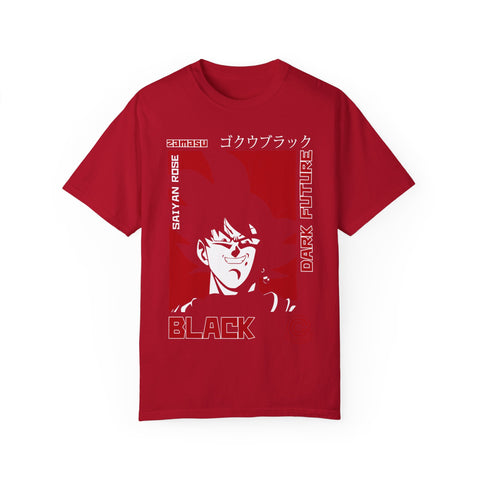 Unisex Garment-Dyed T-Shirt - Dark Future Saiyan Rose Design