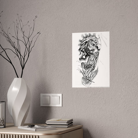 Inspirational Jesus Gloss Poster - Christian Wall Art for Home Decor