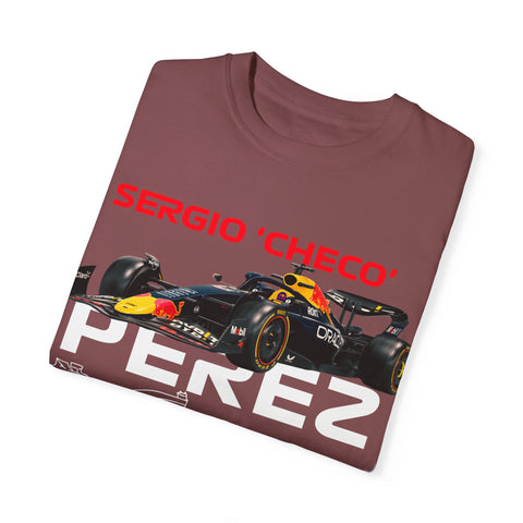 Sergio 'Checo' Perez Unisex Garment-Dyed T-Shirt - Red Bull Racing Fan Tee