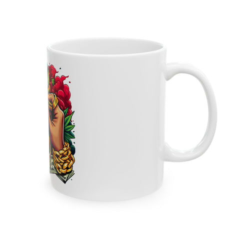Rolling Hands Cannabis Ceramic Mug - 11oz & 15oz
