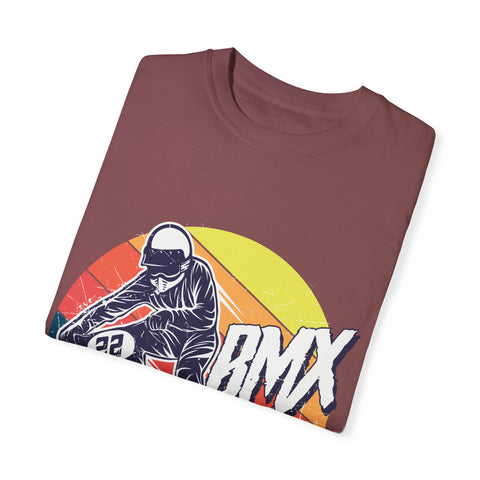 BMX Rider Graphic T-Shirt - Unisex Garment-Dyed Tee for Cycling Enthusiasts