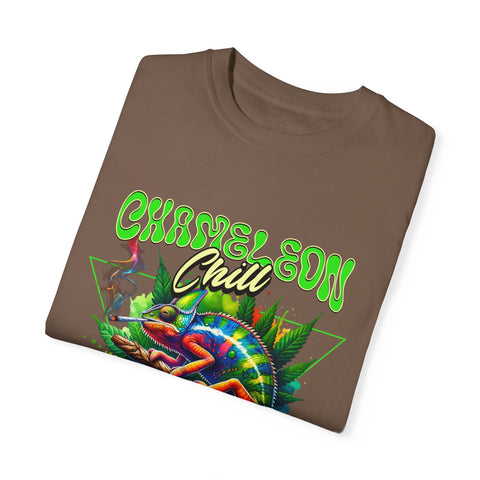 Chameleon Chill Unisex Garment-Dyed T-Shirt - Vibrant Graphic Tee for Nature Lovers