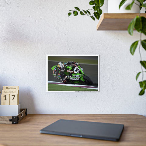 Glossy Motorcycle Racing Poster - Vibrant Wall Art for Motorsports Enthusiasts
