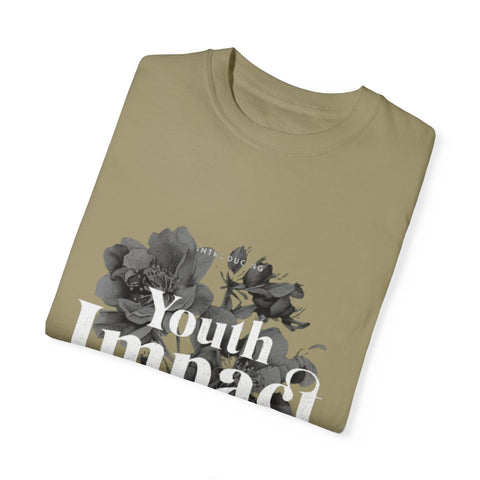 Youth Impact Unisex Garment-Dyed T-Shirt – Vibrant Floral Graphic Tee